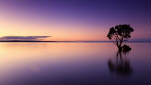 scenic view of sea against sky at sunset