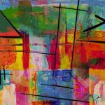 a vibrant colored abstract artwork